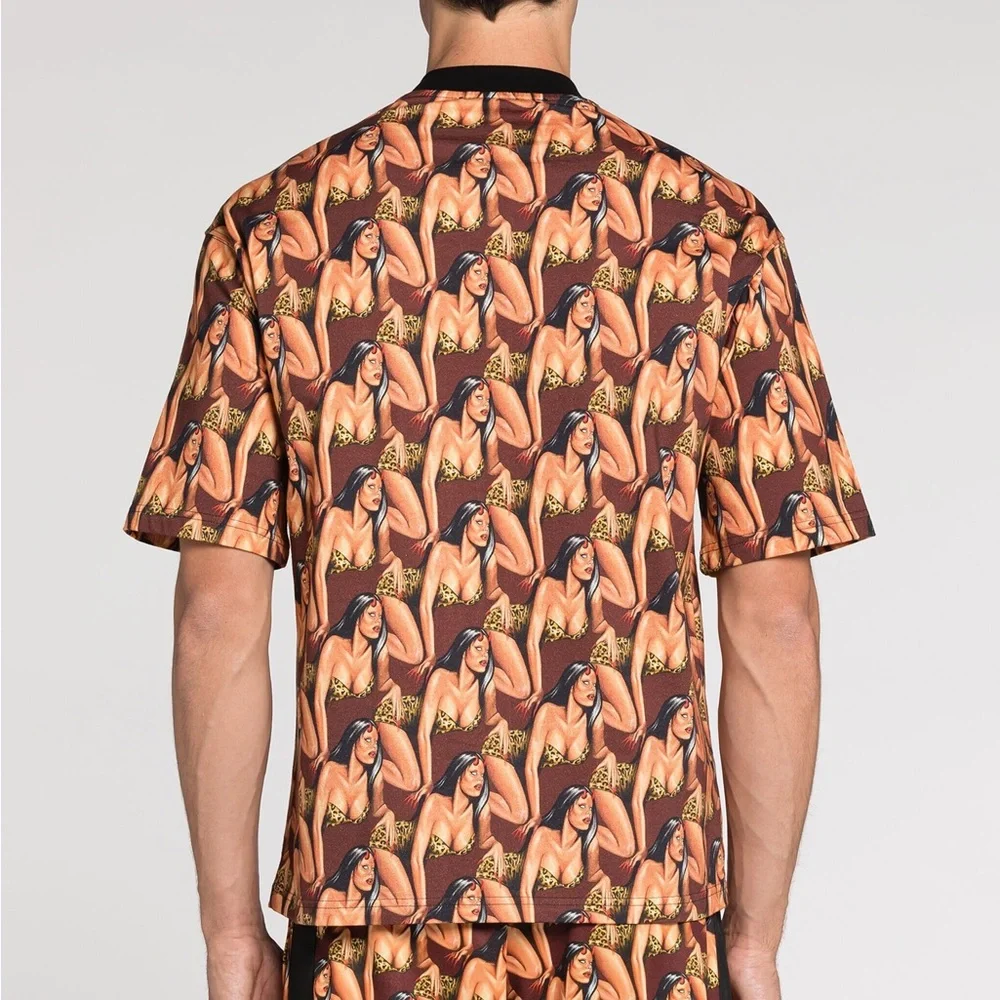 Roberto Cavalli Graphic-Print Cotton T-Shirt - Picture 3 of 4
